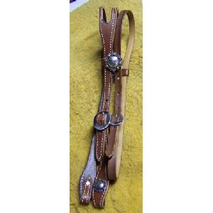Shaped Split Ear Headstall with Throatlatch Image